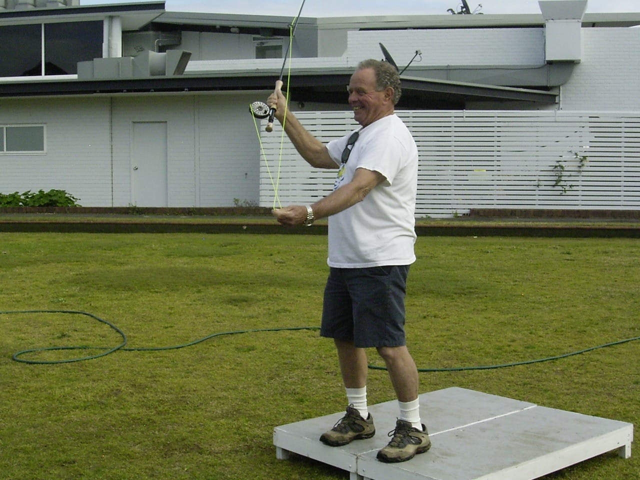 Fly casting practise