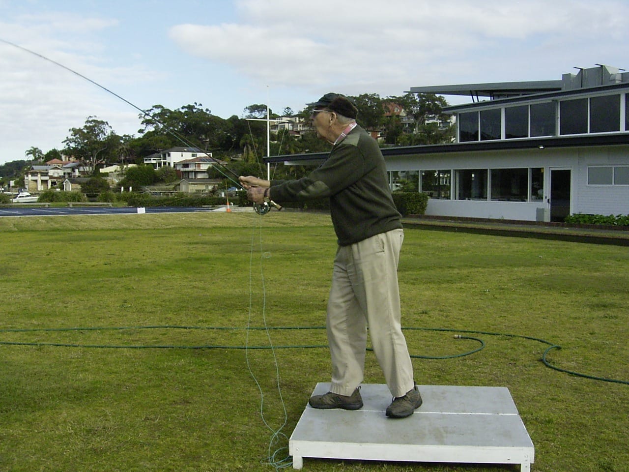 Fly fishing casting practise